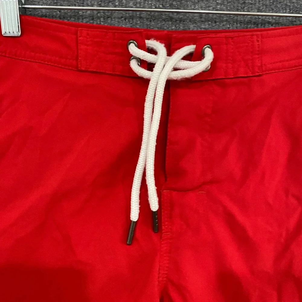 Abercrombie & Fitch Mens Red Stretch Board Shorts Swim Trunks Size 31
